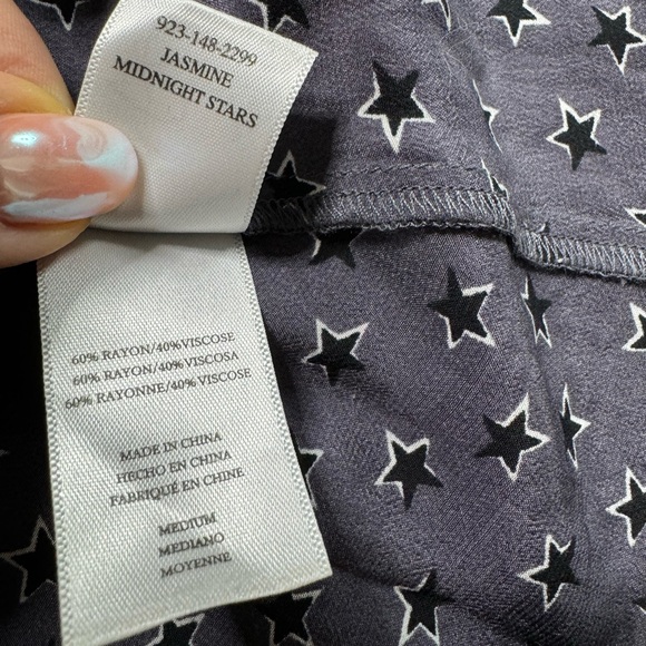 Rails‎ Jasmine Midnight Stars Grey Print Mini Dress M - Picture 9 of 9
